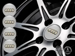 Audi Insignias Bombadas Pegatinas de Aro de Lujo